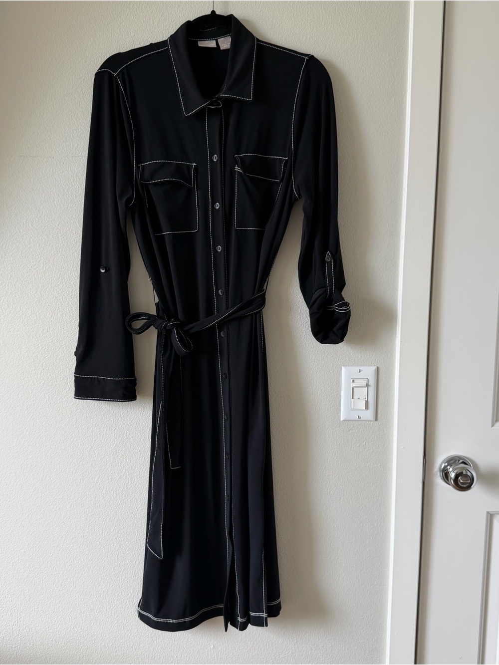 chicos travelers black shirt dress